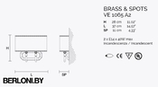 Настенный светильник Brass & Spots Ve 1065