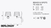 Настенный светильник Brass & Spots Ve 1090