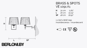 Настенный светильник Brass & Spots Ve 1091