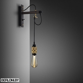 Настенный светильник Hooked Wall / Nude / Graphite / Brass Арт. UK-HKW-TO-GR-BR