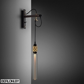 Настенный светильник Hooked Wall / Nude / Graphite / Brass Арт. UK-HKW-TO-GR-BR