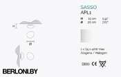 Настенный светильник Sasso (60770)