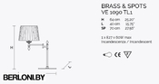 Настольный светильник Brass & Spots Ve 1090
