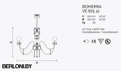 Подвесной светильник Bohemia Ve 875