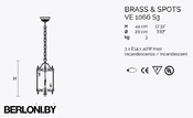 Подвесной светильник Brass & Spots Ve 1066