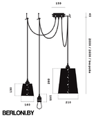 Подвесной светильник Hooked 3.0 Mix / Graphite / Brass Арт. UK-HK3-BR-2.X-M-GR