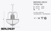 Подвесной светильник Impero Ve 831