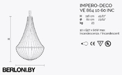 Подвесной светильник Impero Ve 864