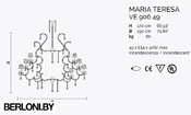 Подвесной светильник Maria Teresa Ve 906