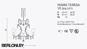 Подвесной светильник Maria Teresa Ve 914
