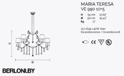 Подвесной светильник Maria Teresa Ve 990
