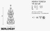Подвесной светильник Maria Teresa Ve 992