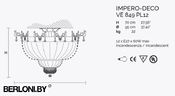 Потолочный светильник Impero Ve 849