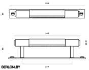 Ручка для мебели Pull Bar / Plate Арт. UK-PB-HP-X60-XX